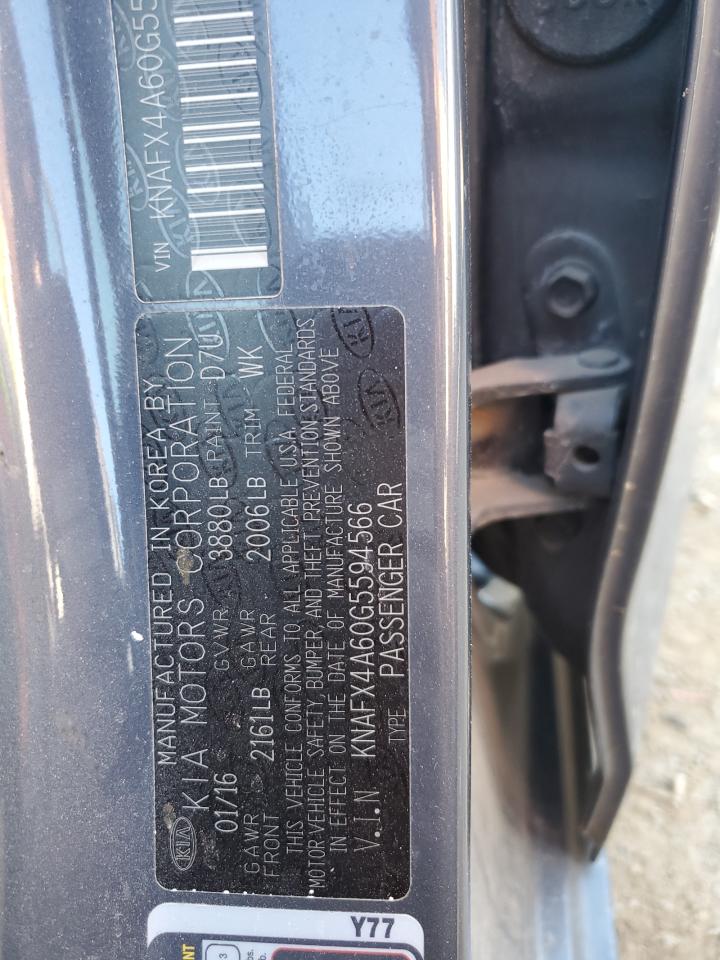 2016 Kia Forte Lx VIN: KNAFX4A60G5594566 Lot: 80252064