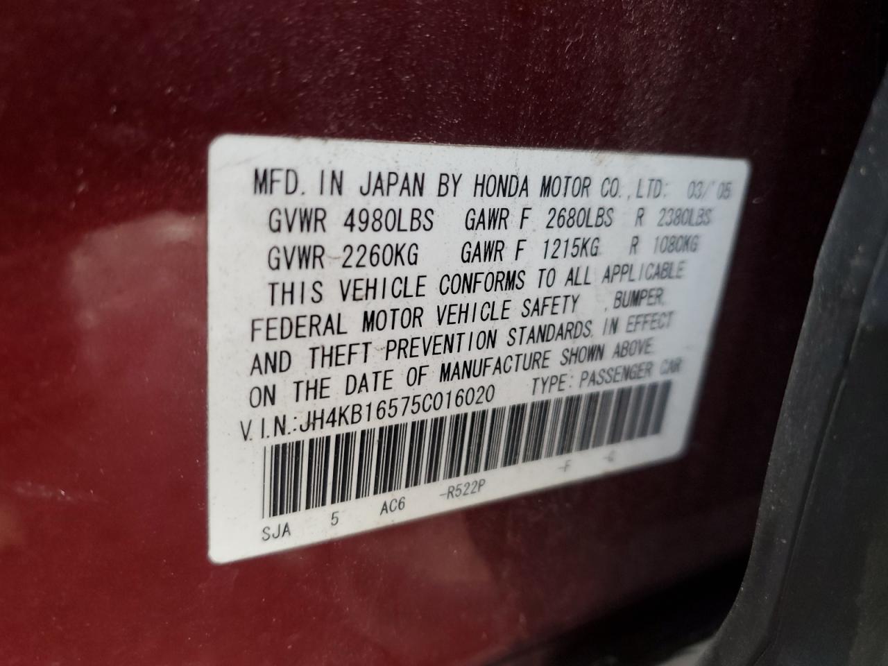 2005 Acura RL - Image 12