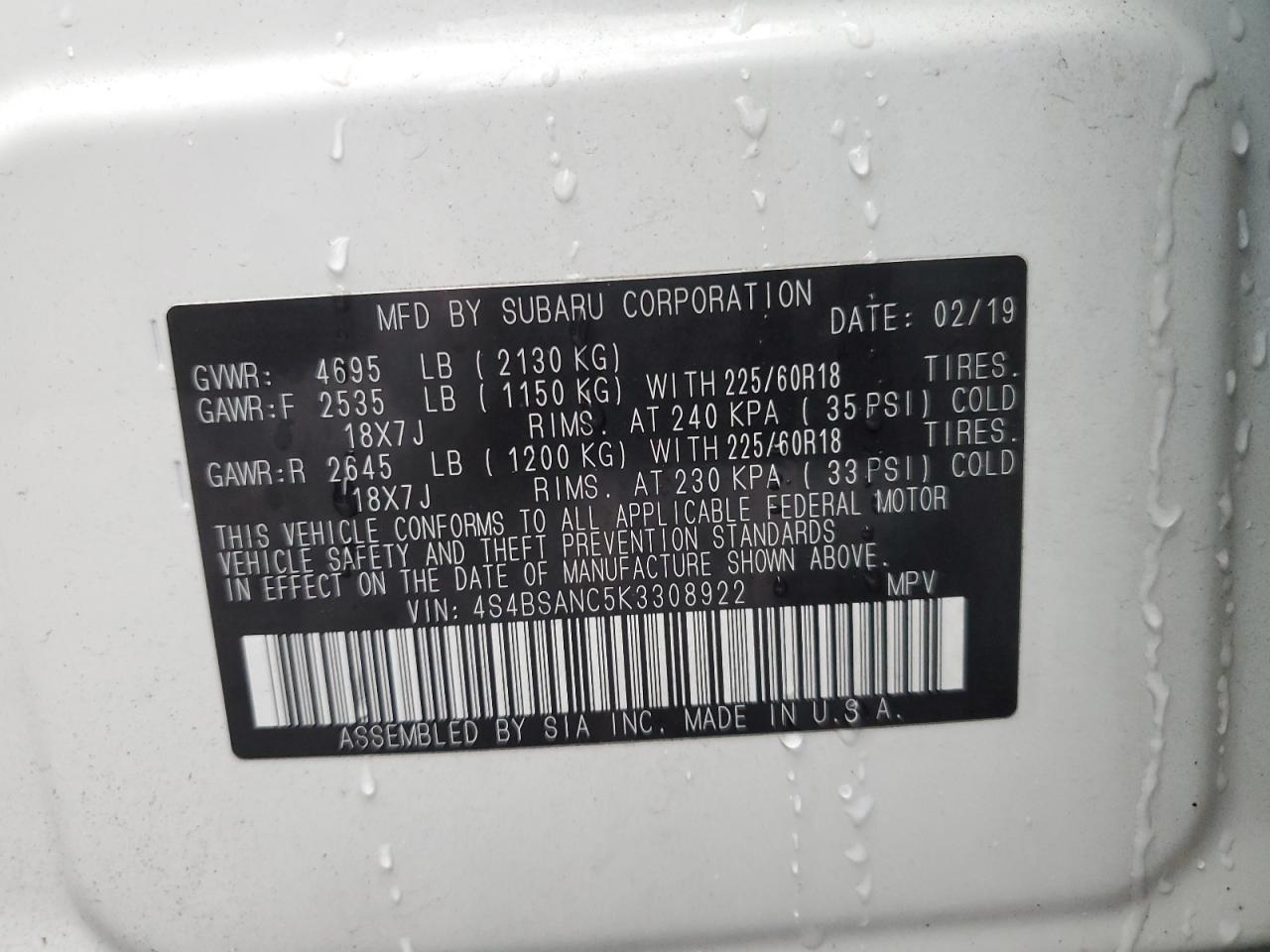 2019 Subaru Legacy - Image 15