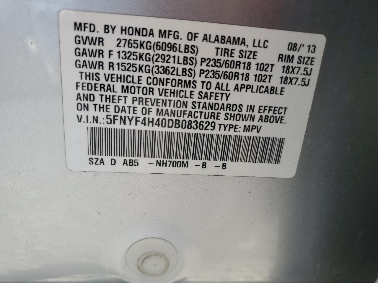 2013 Honda Pilot - Image 13