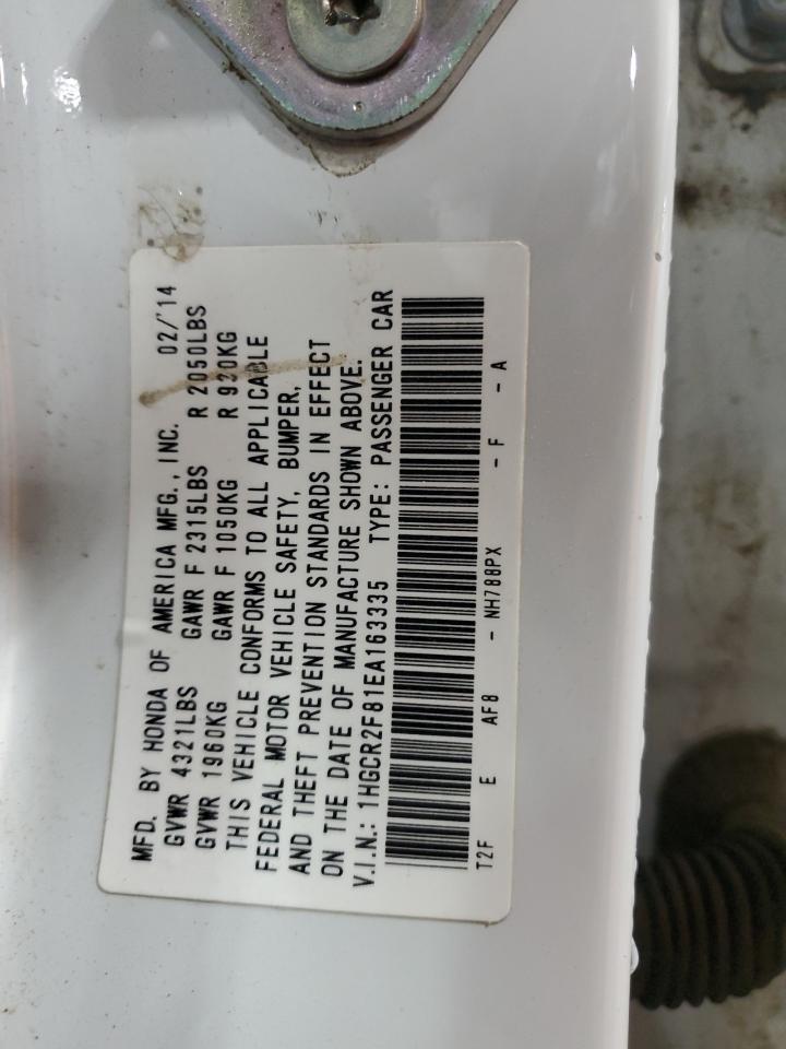 VIN 1HGCR2F81EA163335 2014 HONDA ACCORD no.12