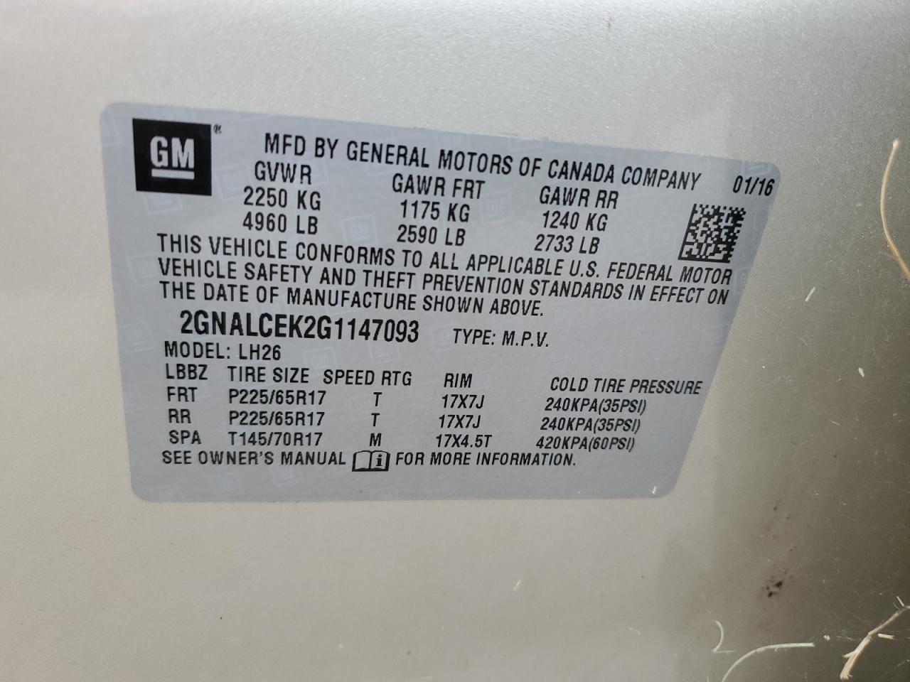 2016 Chevrolet Equinox - Image 13