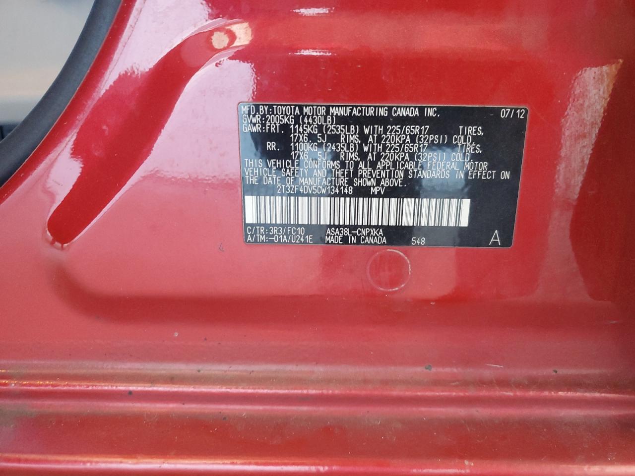 2012 Toyota RAV 4 - Image 14