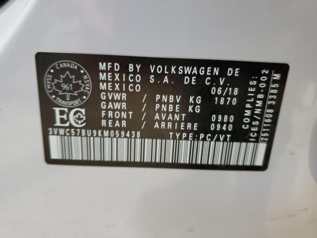 2019 VOLKSWAGEN JETTA S