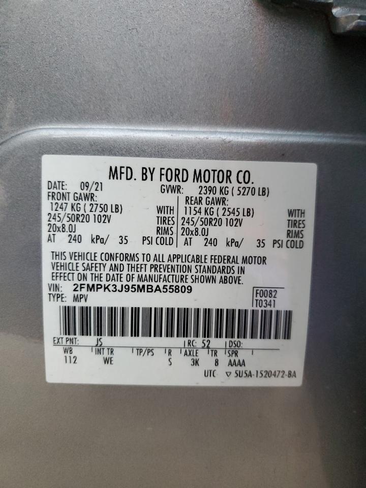 VIN 2FMPK3J95MBA55809 2021 FORD EDGE no.14