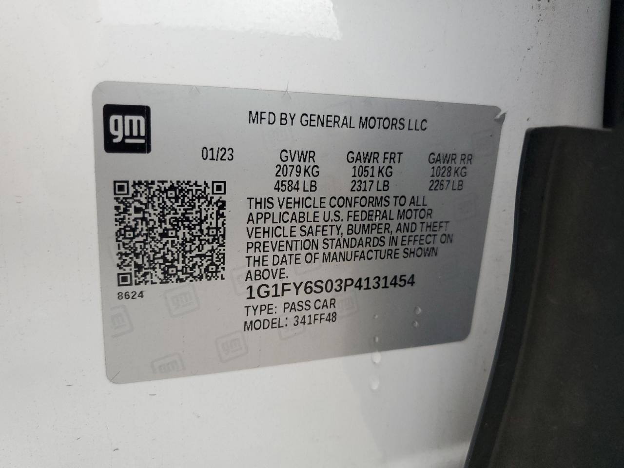 VIN 1G1FY6S03P4131454 2023 CHEVROLET BOLT no.13