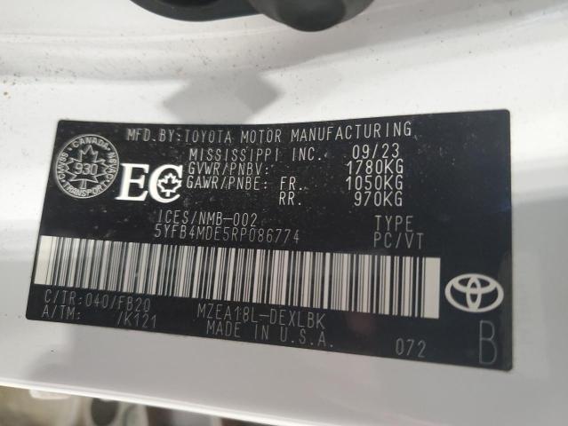 2024 TOYOTA COROLLA LE  