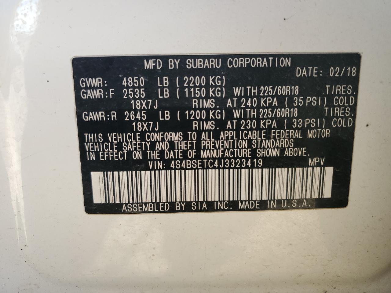 2018 Subaru Outback - Image 13