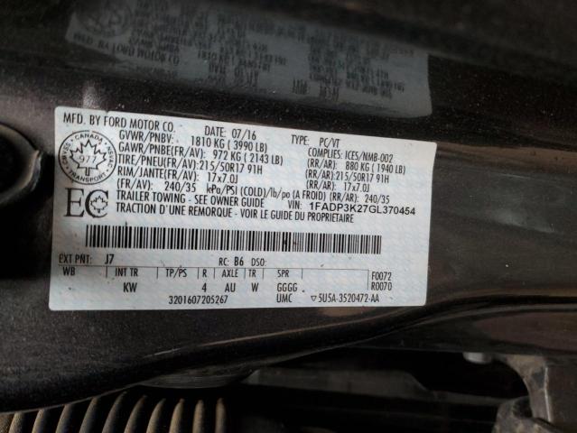 2016 FORD FOCUS SE