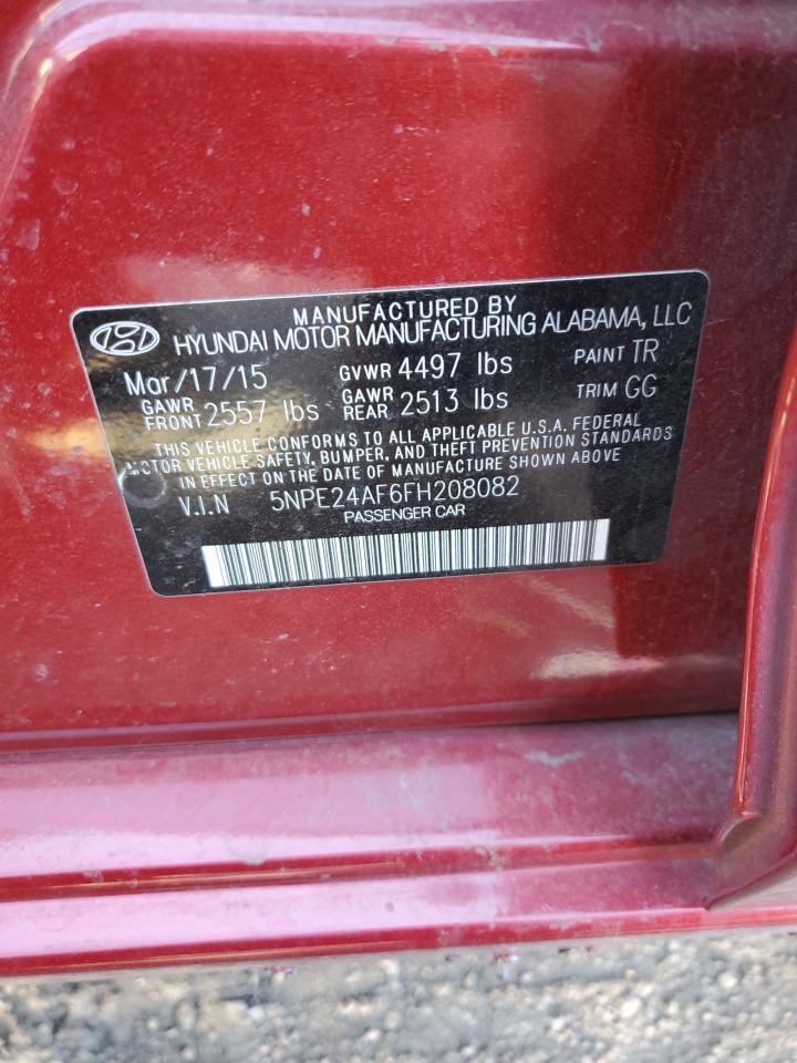 VIN 5NPE24AF6FH208082 2015 HYUNDAI SONATA no.12