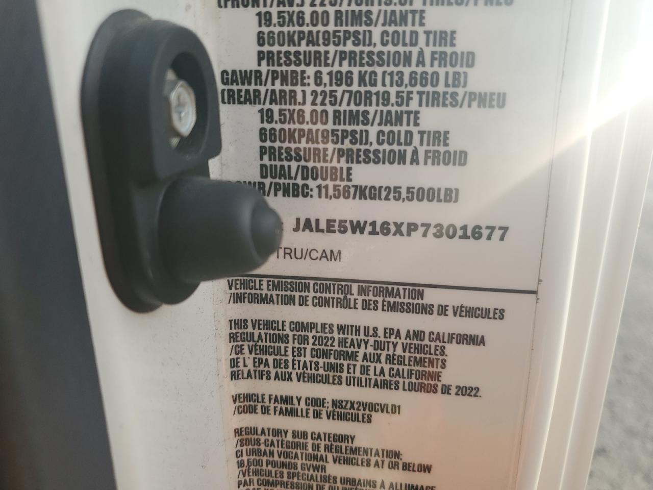 2023 Isuzu Nrr VIN: JALE5W16XP7301677 Lot: 80887474