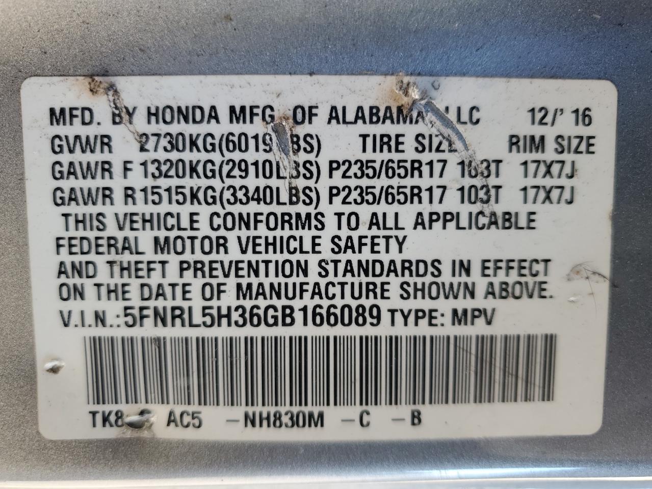 2016 Honda Odyssey - Image 14