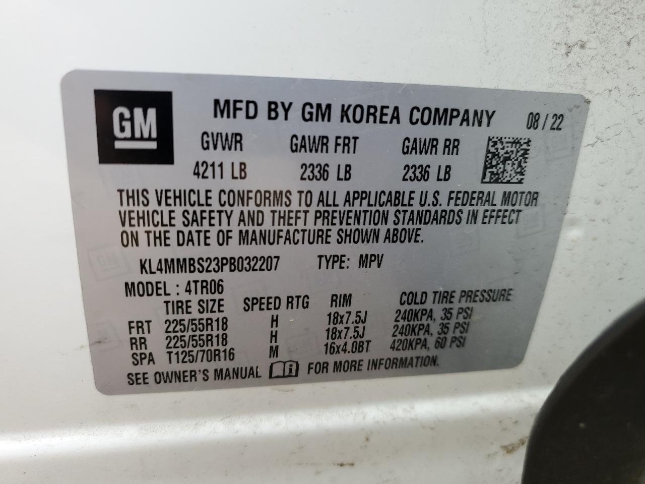2023 Buick Encore Gx Preferred VIN: KL4MMBS23PB032207 Lot: 80141494
