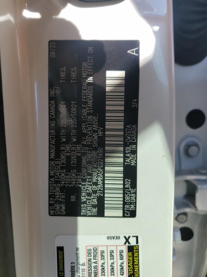 VIN 2T2BAMBA5PC021490 2023 LEXUS RX350 no.12