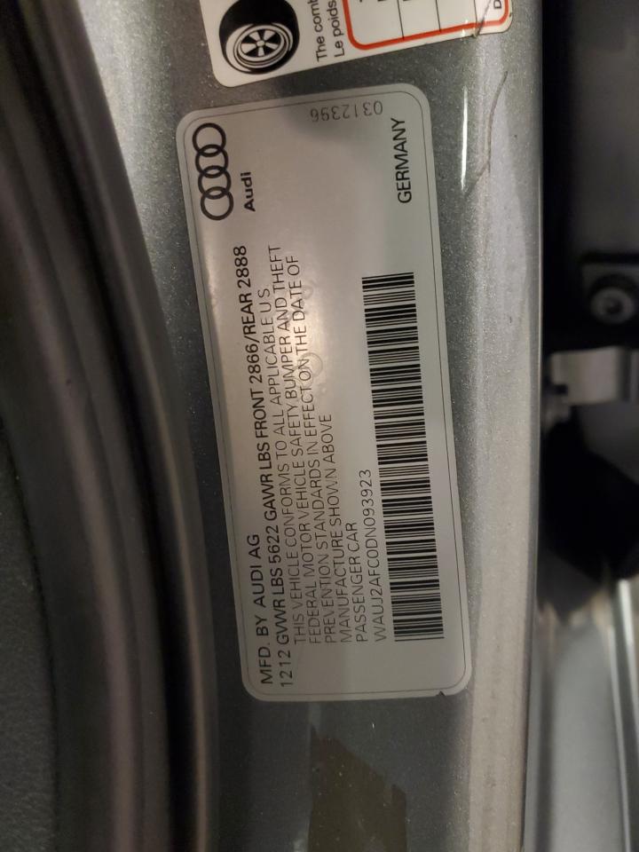 2013 Audi S6 VIN: WAUJ2AFC0DN093923 Lot: 80250904