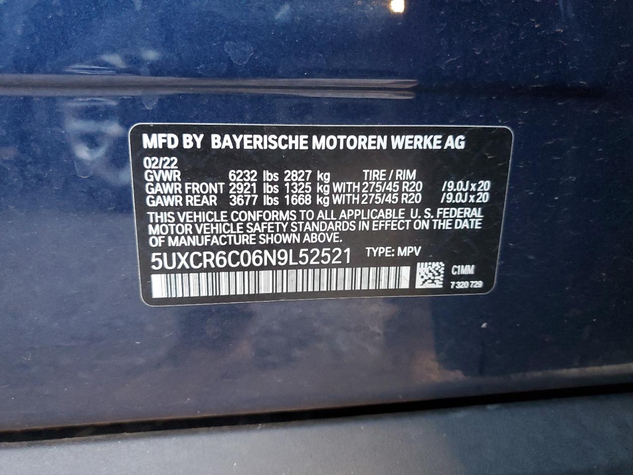 5UXCR6C06N9L52521 2022 BMW X5 - Image 13