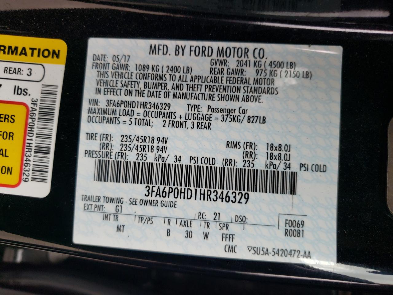 2017 Ford Fusion - Image 12