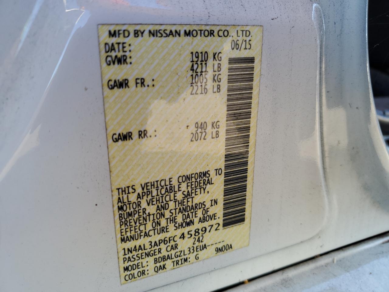 2015 Nissan Altima - Image 12