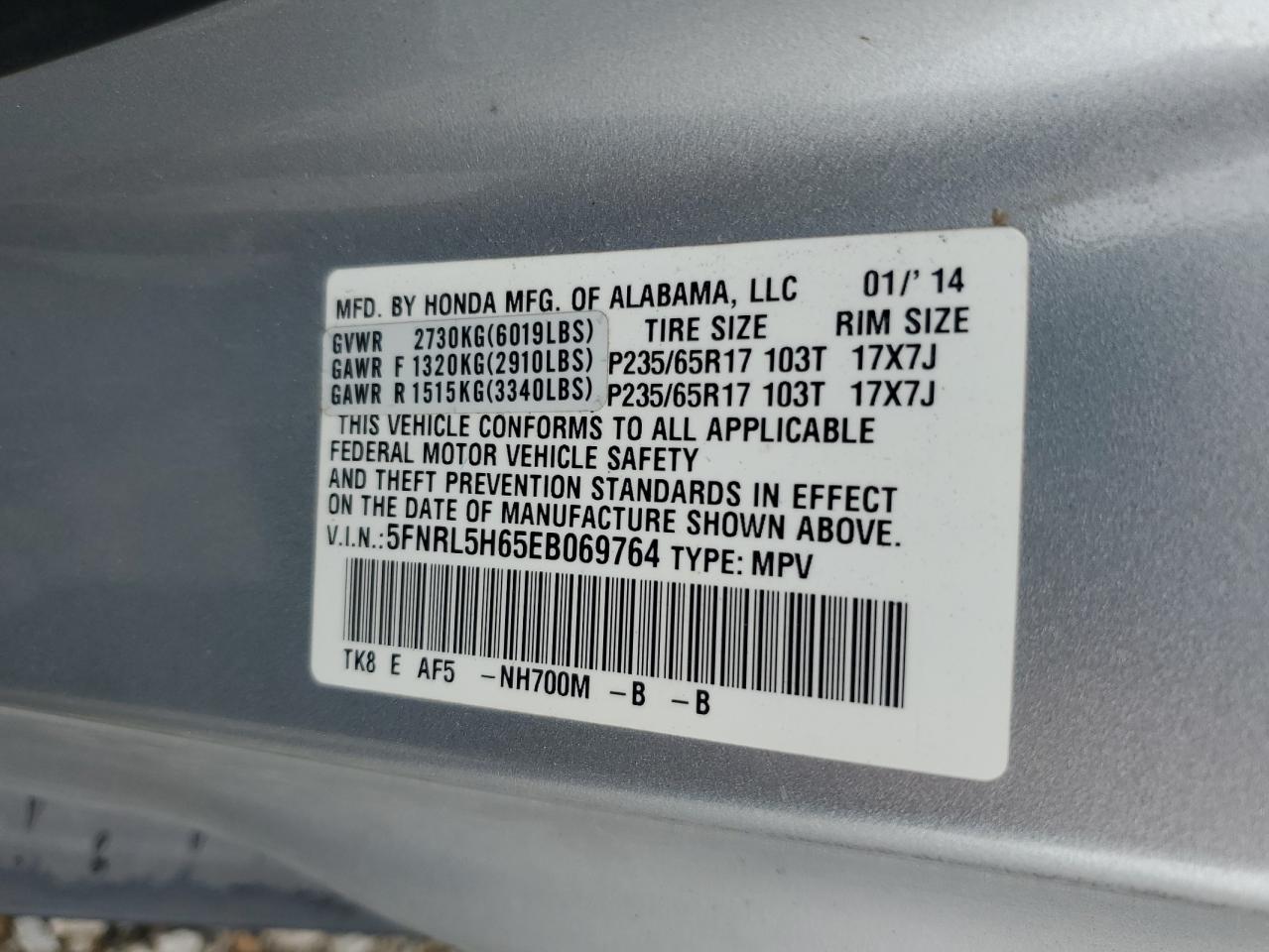 2014 Honda Odyssey - Image 16