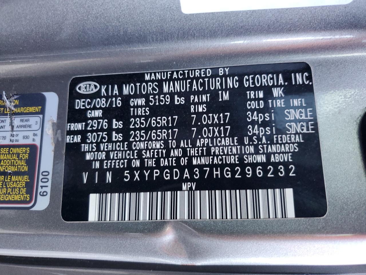2017 Kia Sorento - Image 15