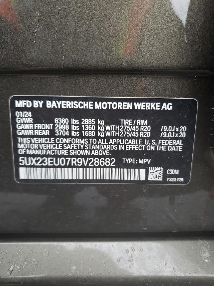 VIN 5UX23EU07R9V28682 2024 BMW X5 no.13