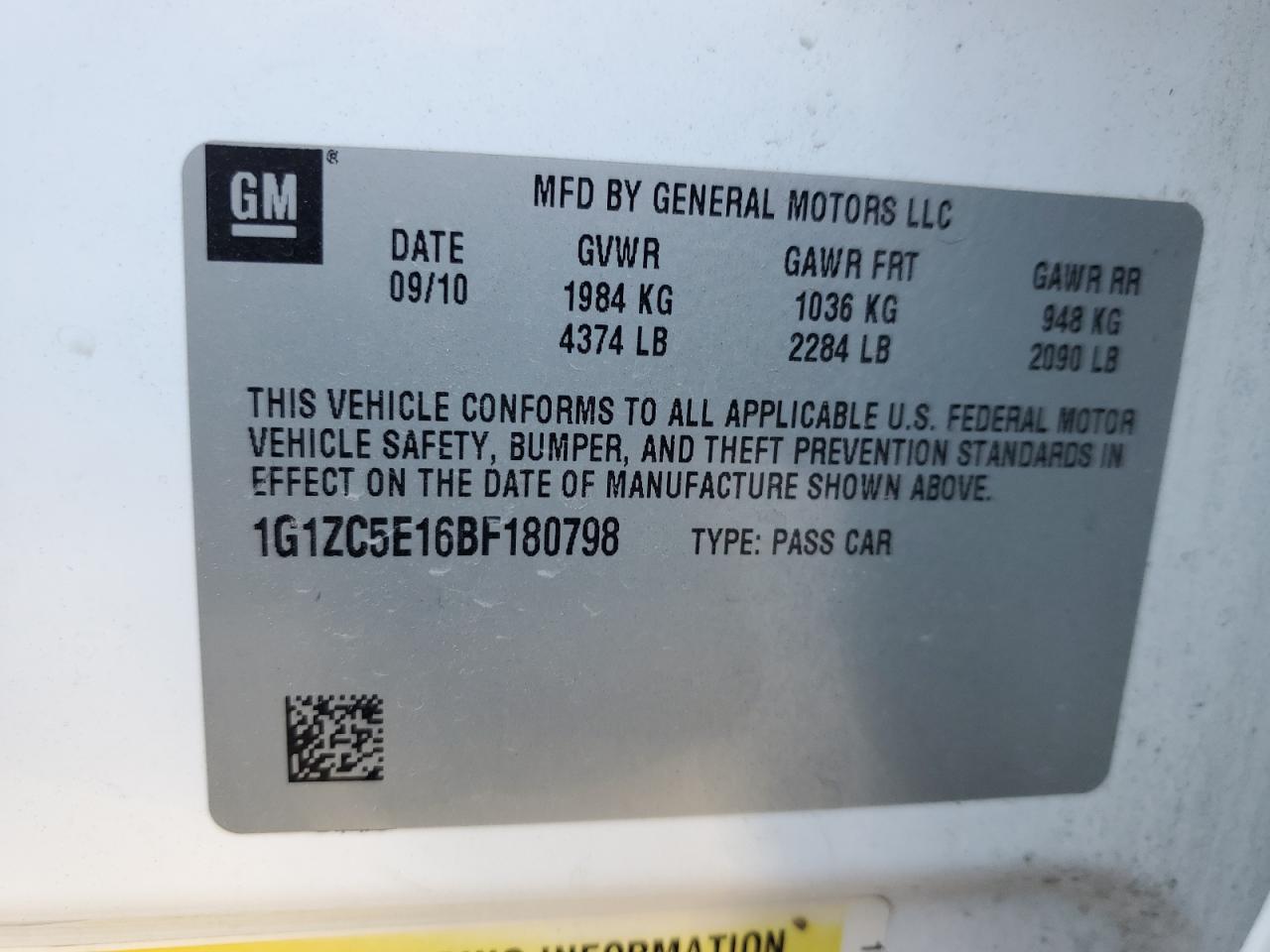 2011 Chevrolet Malibu - Image 12