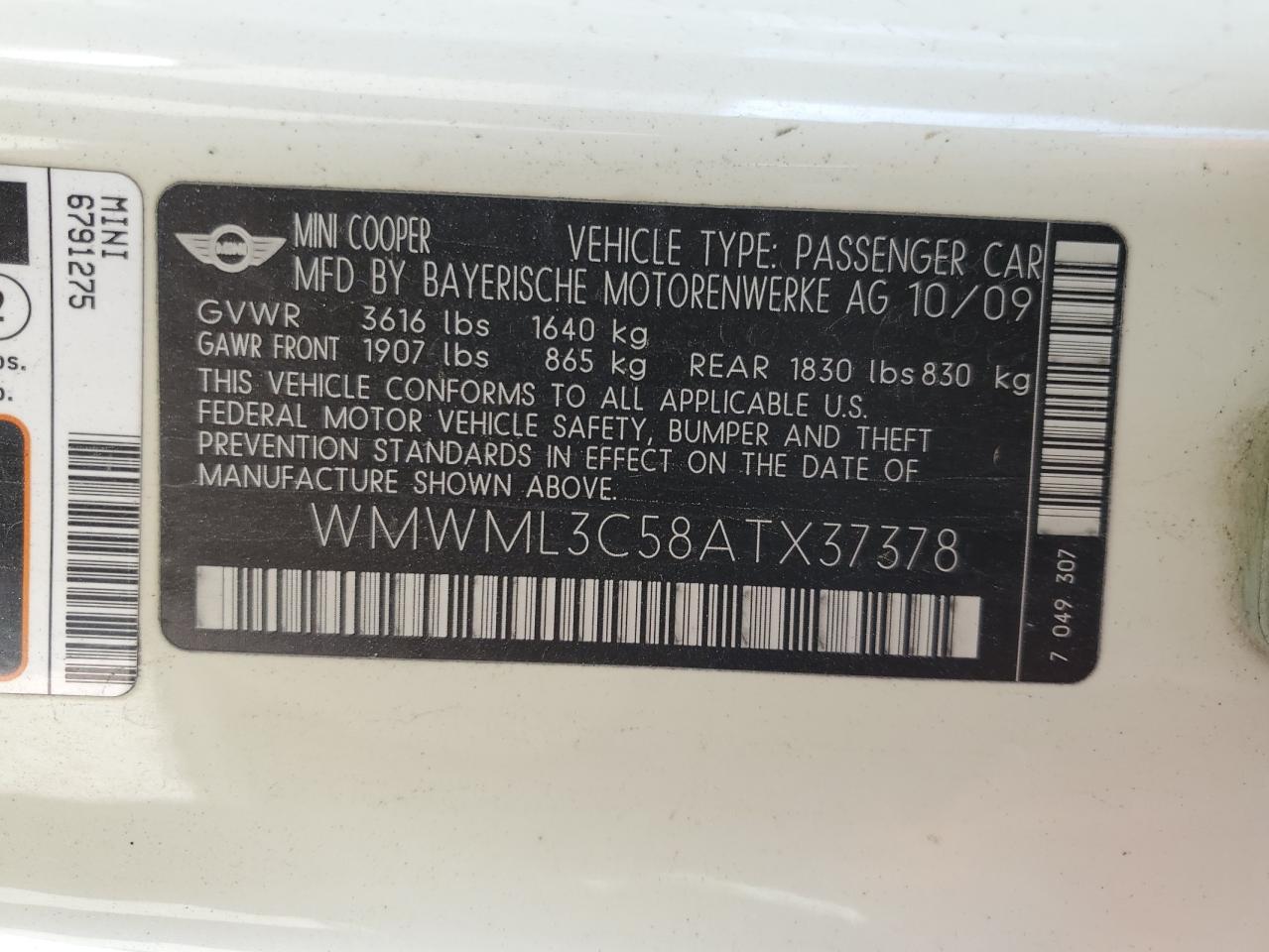 2010 MINI Cooper - Image 12