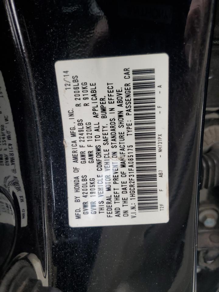 VIN 1HGCR2F31FA085175 2015 HONDA ACCORD no.12