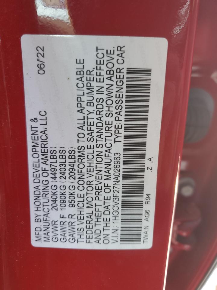2022 Honda Accord - Image 12