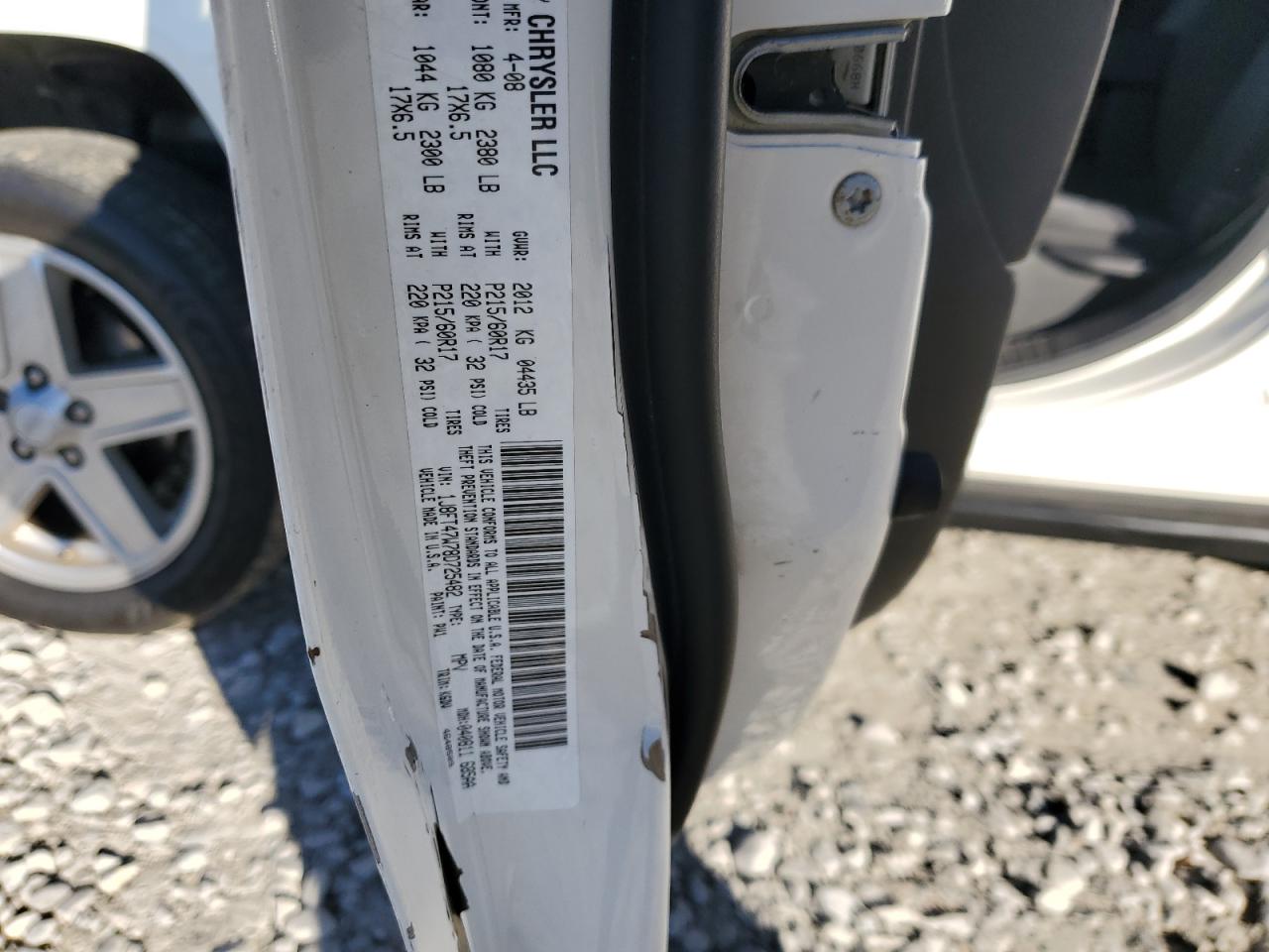 2008 Jeep Compass Sport VIN: 1J8FT47W78D725482 Lot: 81836684