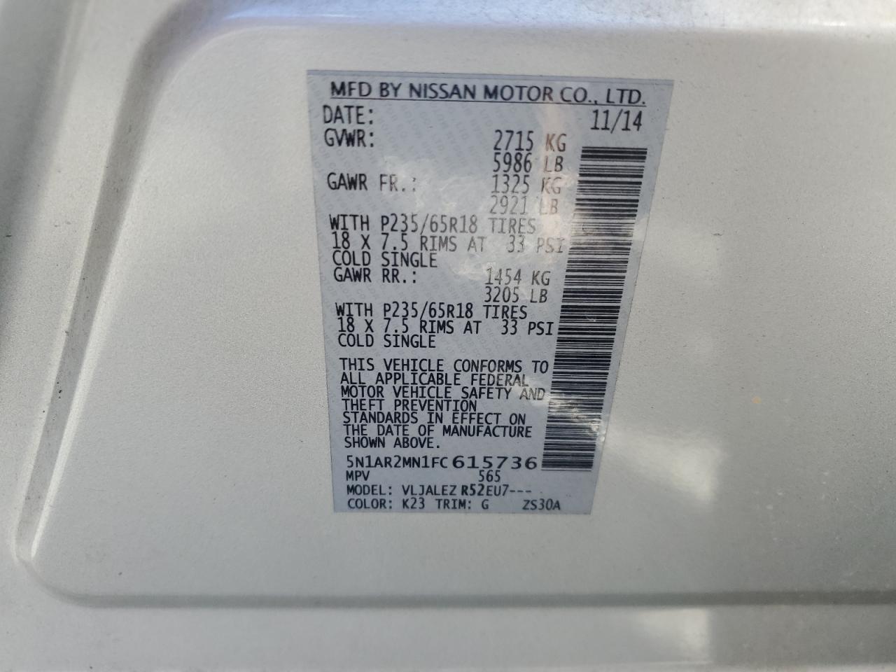 2015 Nissan Pathfinder - Image 13