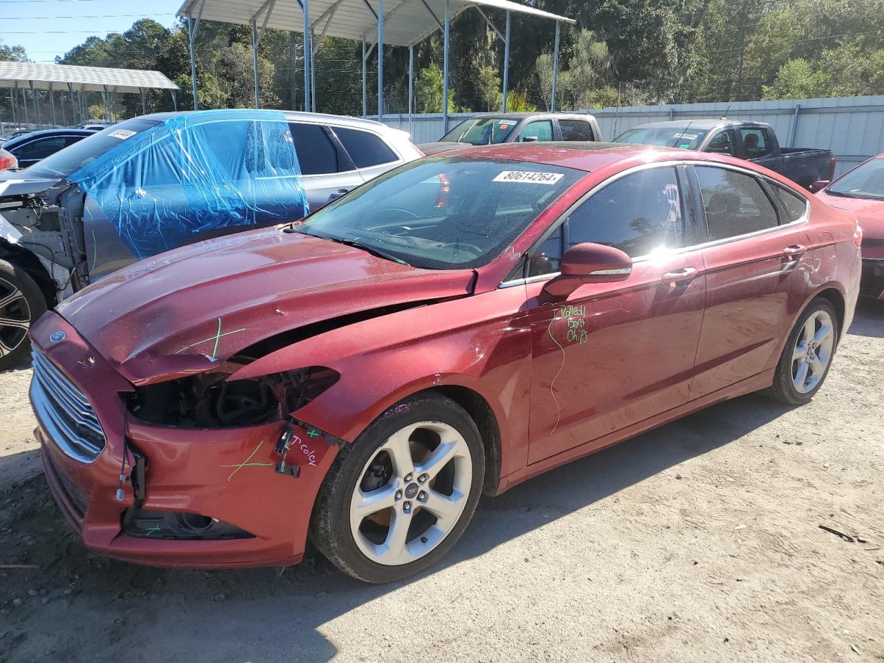 VIN 3FA6P0H79GR393858 2016 FORD FUSION no.1