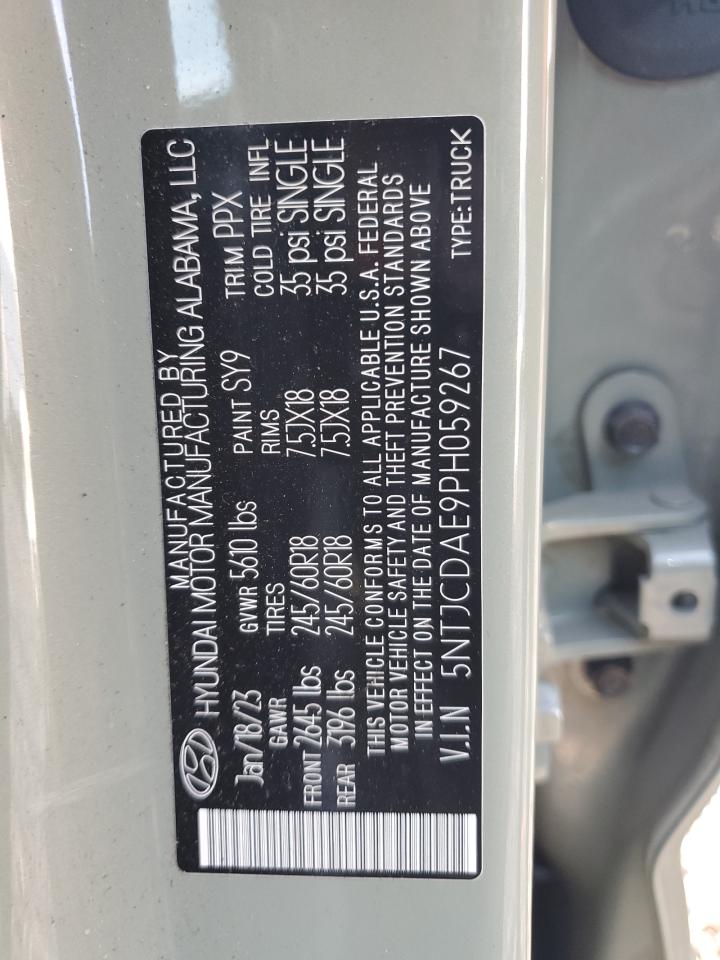 2023 Hyundai Santa Cruz Sel VIN: 5NTJCDAE9PH059267 Lot: 79508144