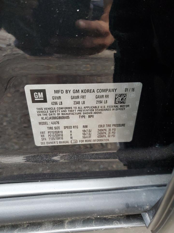 2016 Buick Encore VIN: KL4CJASB8GB608405 Lot: 80276544