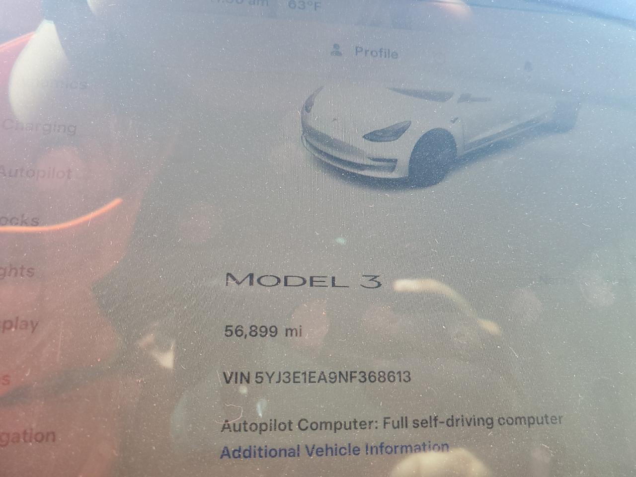 2022 Tesla Model 3 VIN: 5YJ3E1EA9NF368613 Lot: 77418834