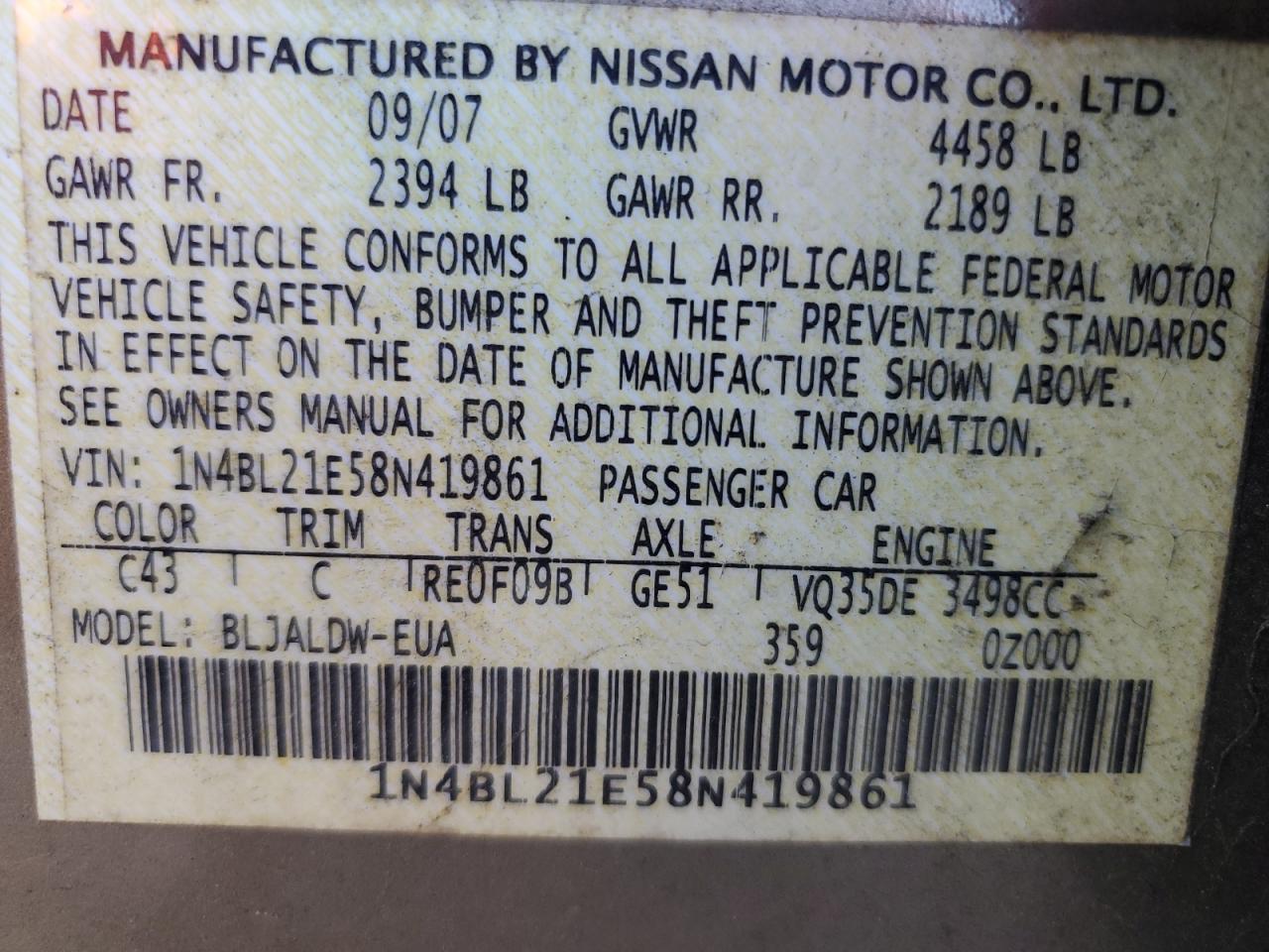 2008 Nissan Altima - Image 13