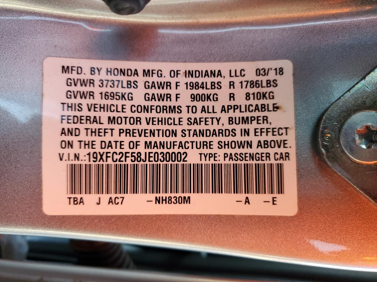 2018 Honda Civic - Image 15