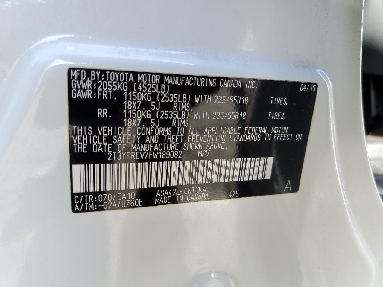 2015 Toyota RAV 4 - Image 13