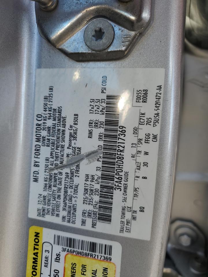 VIN 3FA6P0HD8FR217369 2015 FORD FUSION no.12