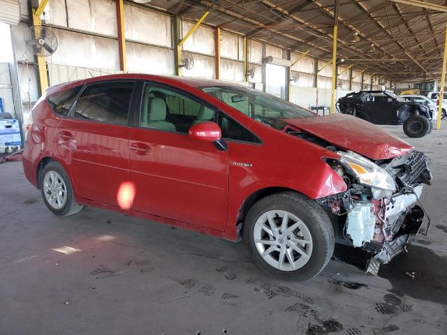  TOYOTA PRIUS 2012 Czerwony