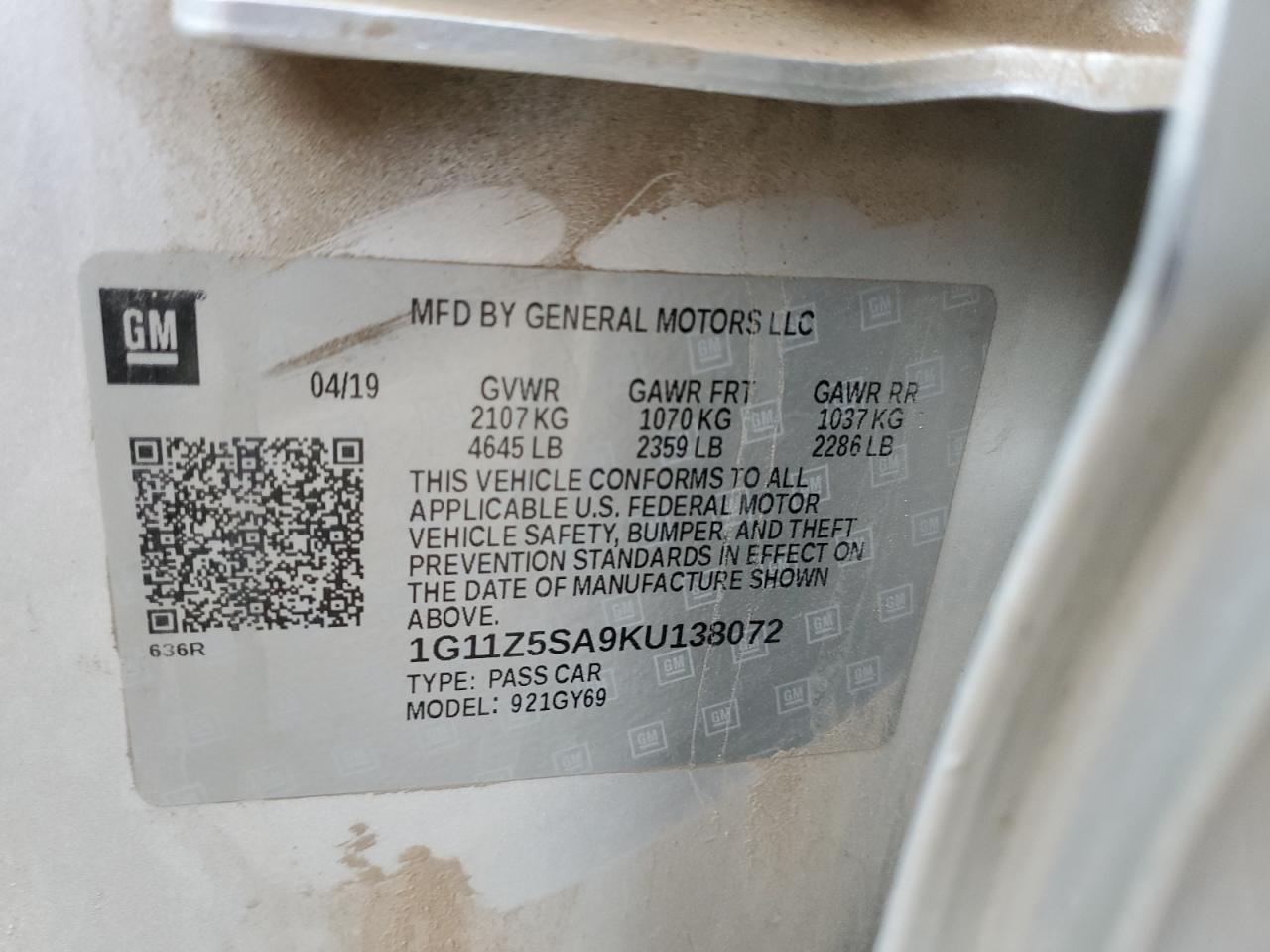 2019 Chevrolet Impala - Image 12