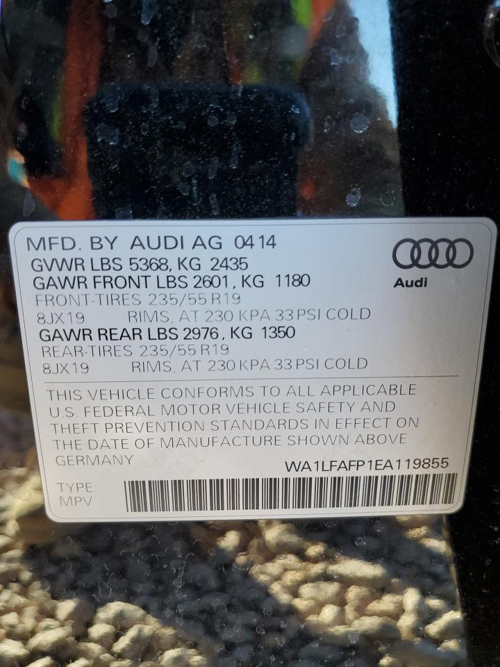 2014 Audi Q5 Premium Plus VIN: WA1LFAFP1EA119855 Lot: 79017044