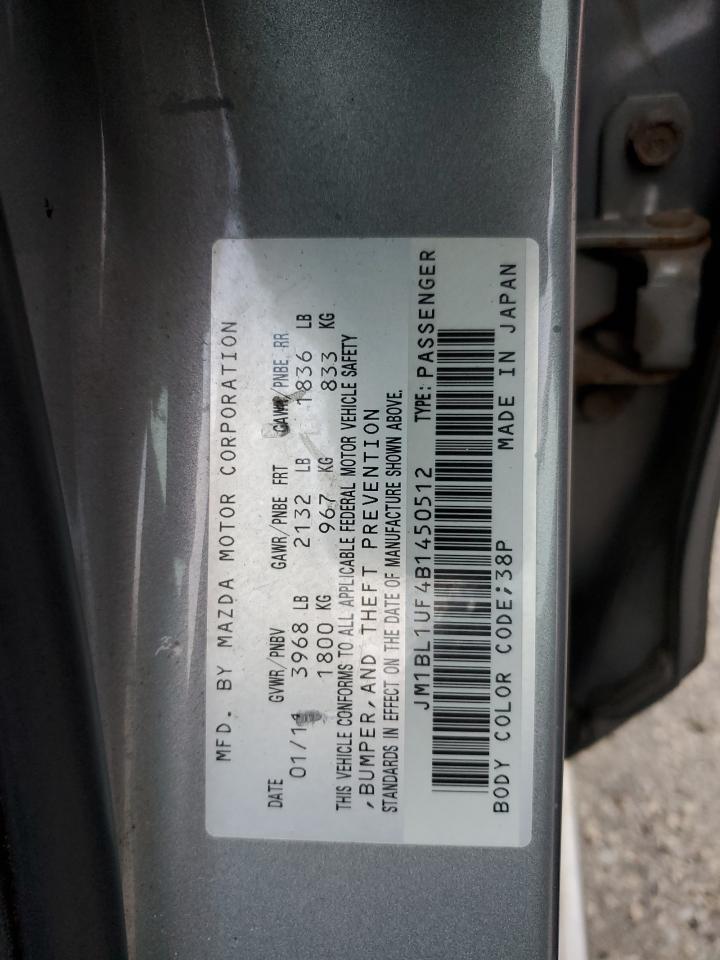 2011 Mazda 3 I VIN: JM1BL1UF4B1450512 Lot: 81171984