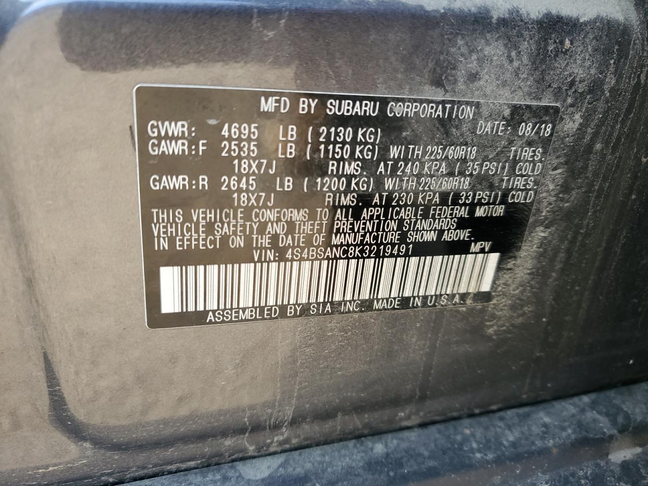 2019 Subaru Outback - Image 13
