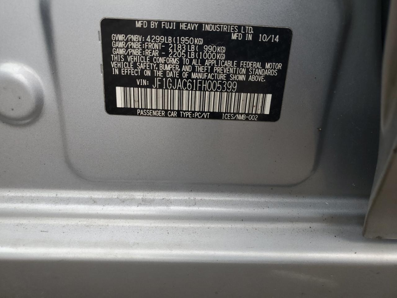 2015 Subaru Impreza - Image 12