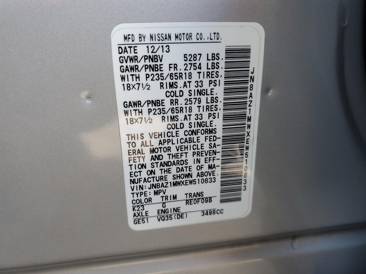 2014 Nissan Murano - Image 12