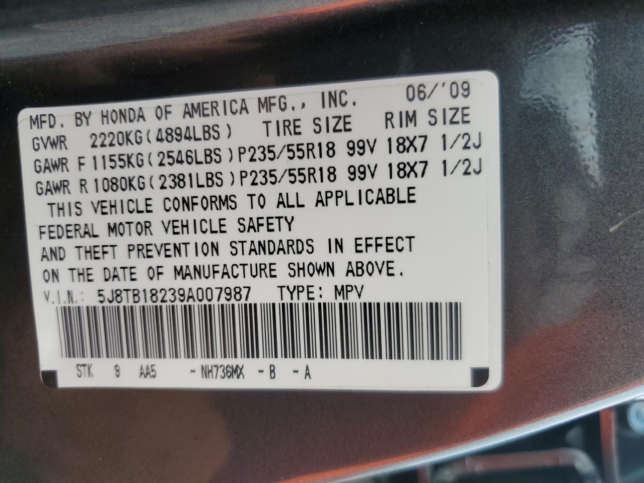 2009 Acura RDX - Image 16