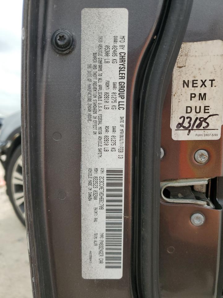 2013 Chrysler 300C VIN: 2C3CCAET0DH661708 Lot: 82894544