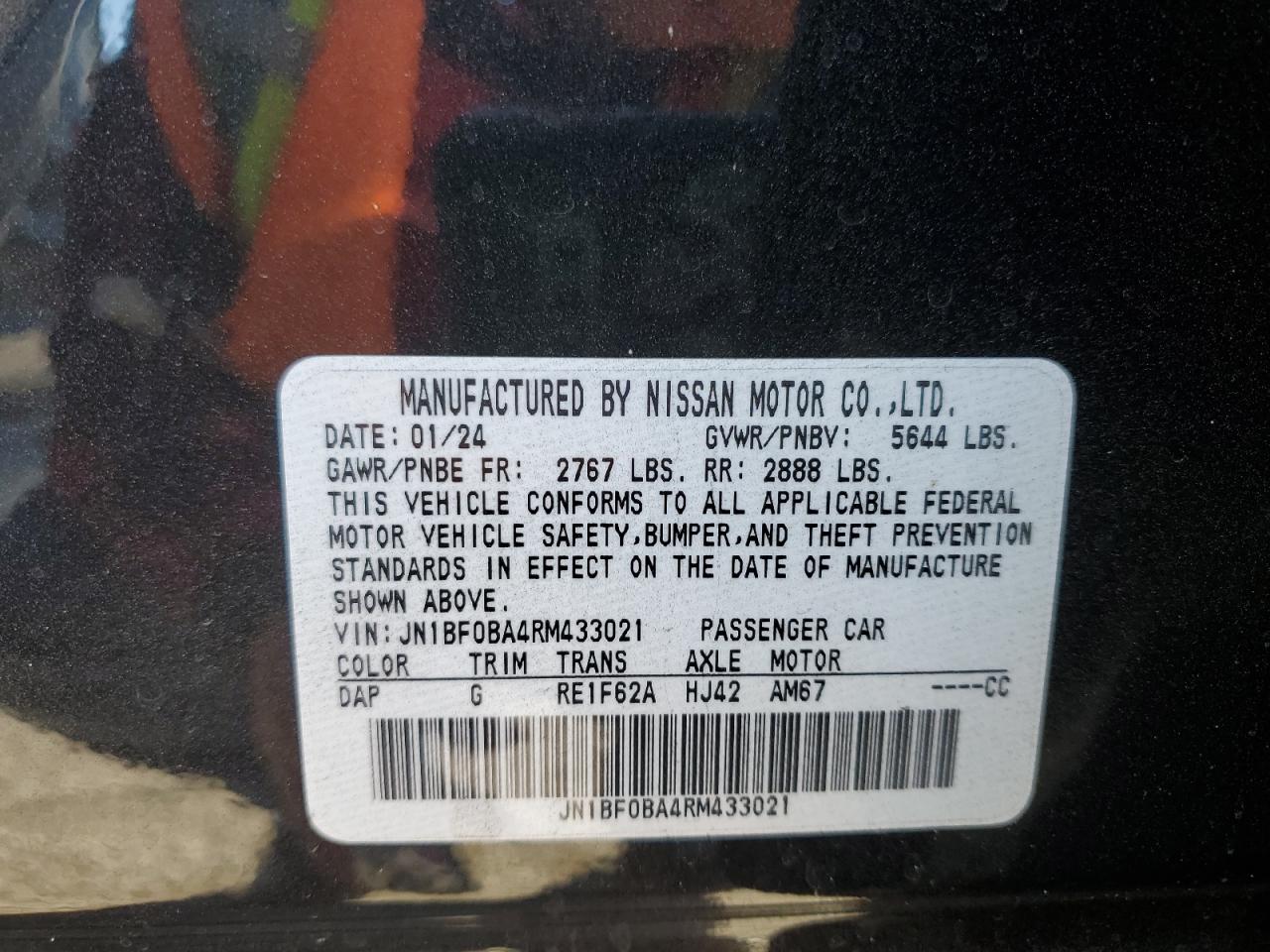 2024 Nissan Ariya Evolve+ VIN: JN1BF0BA4RM433021 Lot: 81995624