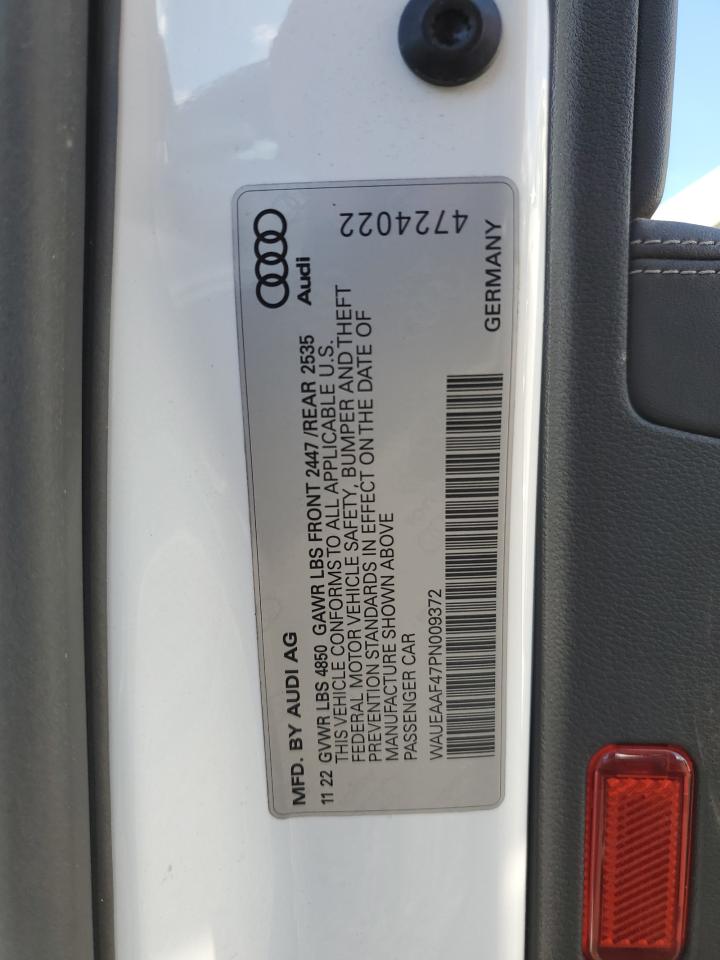 2023 Audi A4 Premium Plus 45 VIN: WAUEAAF47PN009372 Lot: 79564674